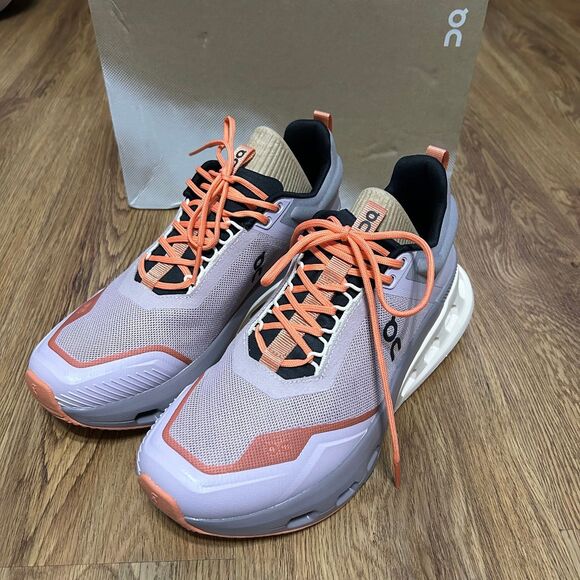 ON CLOUDNOVA mauve dew running lace up shoes sneakers women's 7.5 new - Picture 1 of 8